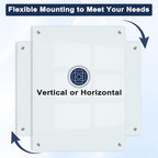 Magnetic Glass Whiteboard, 24" x 18" Glass Dry Erase Board for Wall, Frameless White Board with 1 Marker Tray and 3 Magnets for Office, Home, Classroom - Normal White