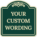 Custom Decorative Sign, Personalized Metal Sign for Business, Driveway, Home, Airbnb, Office Door Plaque,Green Background Sign, 8x8 Inches, ACM, Fade Resistant, Made in USA by Sigo Signs