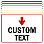 Custom Arrow,Custom Directional Sign, Down Arrow,7x10 Inches, 55 mil thick HDPE (high density polyethylene) Made in USA by My Sign Center