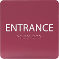 ADA CENTRAL SIGNS - 6" X6" Entrance Sign - ADA Compliant Tactile Graphics Grade 2 Braille Text Acrylic Wall Sign - Entry, Way in, Access Signs for Office, Hotel, Schools, Apartment, and Restaurants