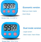Timers for Classroom,BESTWYA Magnetic Timer with Loud/Silent Switch Big LCD Screen Count Up and Down Function 3 Big Buttons for Break Time, Cooking, Gym, Meeting, Classroom (6, 6 Colors)