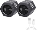 Productivity Timer Flip Gravity Sensor Cube Timer Countdown & Countup,Mute & Vibrate & Sound，5/10/30/60min & Custom Timing, Perfect for ADHD,Work,Learning,Kitchen Cooking (2, Black Hexagon)