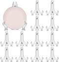 LonlyEagle 12 Pack 7 Inch Clear Plastic Easels or Stand/Plate Holders to Display Pictures or Other Items at Weddings, Plate Stands for Home Decoration, Birthdays, Tables
