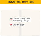 EUSOAR Kraft Notebooks, 12 Packs Large A4 8.5" x 11"，40 Sheets/ 80 Pages Journals in Bulk for Writing, Blank Paper Sketchbooks Composition Travel Journal Notebook Set for Office Work
