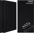 BUBOS 2 PCS Fabric Acoustic Panels,47.2''x23.7'' Decorative Sound Dampening Panels, Art Large Acoustic Wall Panels for Studios, Office, Home Theater,Max CavityPro Balck