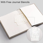 EMSHOI Dotted Journal Bullet Notebook, B5 Large Softcover Leather Journal, 192 Numbered Pages 100gsm Thick Dot Grid Notebook for Drawing Women Men Work School Supplies, 7.48"x10.15"-GrayBlue