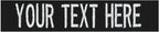 Custom Uniform Name Tapes Solid Colors. Black Fabric, 3.5 Inch Sew on