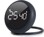 Stell Gray Quick Que Kitchen Timers, Visual timers Large LED Display Magnetic Countdown Countup Timer for Classroom Cooking Fitness Baking Studying Teaching, Easy for Kids and Seniors (Steel Gray)