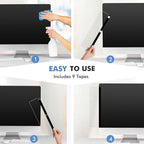 DOLLAR BOSS Monitor Memo Boards for Computers 3 Pcs Office Desk Accessories 11" x 3.1" Transparent Acrylic Monitor Side Panel Multifunction Message Board Screen Note Holder for Office Home Work Desk