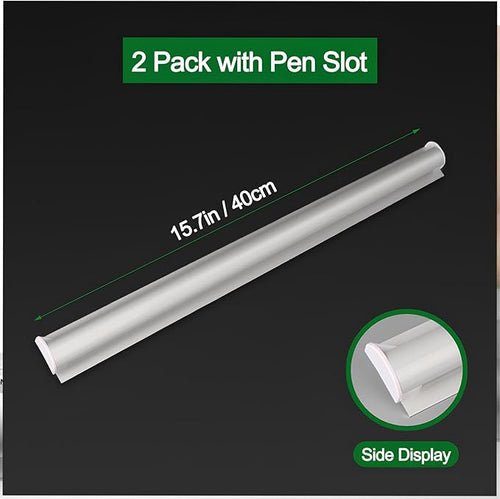 2 Pack Ticket Holders Receipt Holder for Restaurant, No Drill Restaurant Order Ticket Holders for Kitchen Office Walls Refrigerator Home Pubs Bars Cafes(16 Inch, Sliiver, 2p)