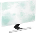 Baocicco Abstract Watercolor Waterproof Computer Monitor Cover 26, 27, 28 Inch Cyan Marble Dip Dyeing Dust Proof Monitor Covers for Computer Screen Anti-Static Dustproof Protective，Mint Green