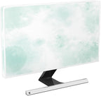 Baocicco Abstract Watercolor Waterproof TV Display Screen Cover 50, 51, 52 Inch Cyan Marble Dip Dyeing Dust Proof TV Covers for Television Screen Anti-Static Dustproof Protective，Mint Green