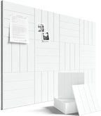 Large Felt Bulletin Board 48" x 36" Cork Board Alternative-12 Pack with 70 Safe Removable Adhesive Tabs, Cork Boards for Walls for Home Office Classroom Pin Board-Cold White