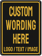 Custom Sign Bulk Personalized Metal Signs For Outdoor Indoor Business Home Store Office Yard Street Lawn Make Your Own Customized Signs With Your Logo Text Photo, 8x6inch