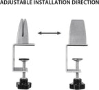 Heavy Duty Sneeze Guard Clamp For 0.1" to 1" Thick Panel,Desk Partition Support Clamps,Adjustable Aluminum Desktop Divider Holder,Easy to Install Desk Privacy Panel Clips, 4 Pack,Silver