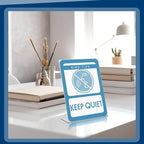 Jetec 30 Packs 8.5 x 11 Acrylic Sign Holder Clear Plastic Frames Acrylic Display Stands Vertical Slanted Back for Displaying Signs and Menus