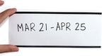 SmartSign (Pack of 25) 3 x 8 inch Flexible 'C' Channel Shelf Label Holders with Inserts, 62.5 mil Magnetic Material, Black, Made in USA