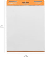 Amazon Basics Sticky Easel Pads for Presentations, Whiteboard-Compatible, 25 x 30 Inch, Rectangular, White, 4-Pack