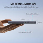 Norwii N95s BLE Presentation Clicker with Digital Pointer for PowerPoint Presentation on TV Screen and Projection Screen, Wireless Presenter Remote with Countdown Timer (Green Light-USB-C)