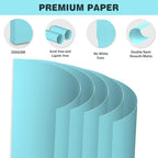 Light Blue Cardstock 8.5 X 11, 80 Sheets Card Stock, 75lb/ 200gsm Copy Paper, Cardstock Printer Paper For Art, Drawing, Invitation, DIY Cards, Watercolor, Craft, Construction, School & Office Supplies