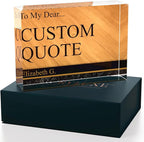 Personalized Gifts, Custom Quote Block Letter Board,Crystal-Clear Acrylic with Gift Box,17 Styles, Holiday and Christmas Gift for Mom, Dad, Girlfriend, Him or Her, Husband, Wife (5"x7, Nolan)