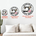 Custom Sewing Machine Metal Sign, Personalized Name Flowers Sewing Sign for Sewing Room Craft Room Decor Sign Sewing Metal Wall Art, Customized Sewing Family Name Sign for Mom Grandma