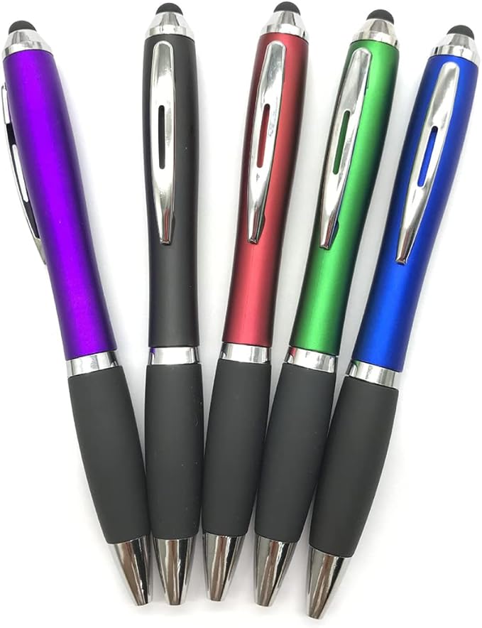 HEYZARDA Personalized Pens with Name Text Icon Logo Engraved for Business Office Custom Ballpoint Pen 50 100 Pcs Optional, Red