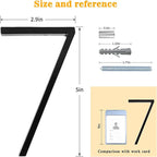 5" Floating Stainless Steel Address House Number, Modern Metal Anti-Rust House Numbers with Nail Kits for Door Garden Mailbox Decor Visibility Signage (4)