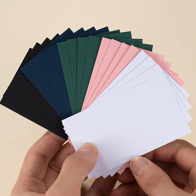 50 Sheets Blank Cardstock Paper 250 GSM Thick Heavy Cards Stock for DIY Art Projects, Card Making, Postcards, Greeting Cards, Birthday Party, Wedding Invitation (White, 3x5 inches)