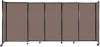 Versare Straightwall Sliding Portable Wall Partition | Freestanding Office Dividers | Locking Wheels | Temporary Room Separator | 11'3'' Wide x 5' Tall Latte Fabric Panels