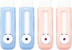 M&G 4 Pack Pencil Erasers Sliding Retractable Eraser, Soft Cute Erasers Push Pull Large Rubber Erasers for School Students Kids Office Home Supplies (Blue+Pink)