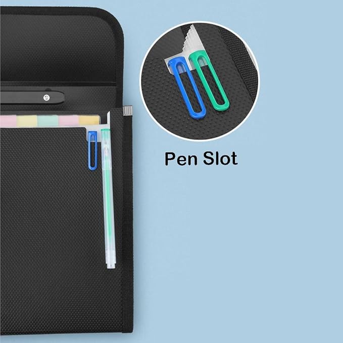 2 Pack Extra Large Legal Size/Foolscap 12 Pockets Accordion File Organizer with Handle, TRANBO Portable Expanding File Folder, Expandable Plastic Document Organizer for Travel School Office