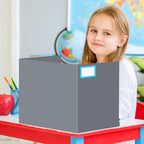 Crtiin 24 Pcs Privacy Folders for Students Desk Dividers Standard School Privacy Cardboard Board Testing Dividers Shield for Classroom Teacher Supplies Keep Eyes from roving(Simple)