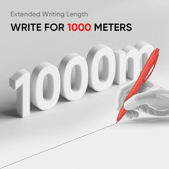 BallPoint Pens, 30 Pack (BLACK Ink),Bulk Pens, Red Barrel,Click Pens for Office Home and School, Retractable Ballpoint Pens, Medium Point, 1.00MM (Red)