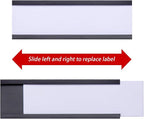 Eeoyu Magnetic Label Holders with Magnets Magnetic Data Card Holders with Clear Plastic Protectors for Metal Shelf, Whiteboard, Set of 30 (1 x 3 Inch)