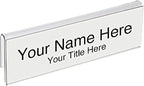 50-Pack 8.5" x 2" Acrylic Name Plate for 1" Cubicle Wall Glass – Custom Name Sign Holder – Single Sided Acrylic Display Stands - Placard Label Holder Use for Classroom, Offices, Office Door