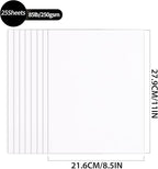 8.5'' x 11'' White Cardstock - 92lb Double-sided Cover Card Stock Heavyweight Paper Perfect for Scrapbooking, Crafts, Business Cards 25 Sheets 250gsm UAP13WH