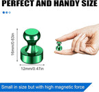 LOVIMAG Fridge Magnets 20Pcs Refrigerator Whiteboard Small Strong Magnet Classroom Kitchen Accessories Decorative Locker Set Decor Must Haves Office Calendar Refrigerador Magnetic Cute Crafts Green