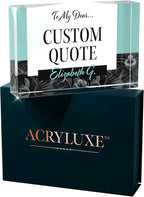 Custom Acrylic Sign Personalized, Custom Desk Name Plate, 18 Styles, (4"x6"), With Gift Box, USA Made by Acryluxe. (Holman)