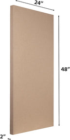 ATS Acoustics Home Office Residential Acoustic Treatment Room Kit Sound Absorbing Acoustic Panel 6 Pack for 50-100 Sq Ft (Tan)