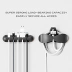 Apromisith USB Cable Organizer Clips Cord Holder,12 Packs (3-Slots) Black Self Adhesive Desk Cord Cable Management