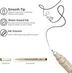 Attom Tech Art [12 Colors] 05 Micro, Fineliner Pen Set Ink, Fine Point Pen,Multi-liner, Sketching, Anime,Artist Illustrating/Technical Drawing,Office Documents