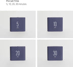 mooas Multi Cube Timer/Rotating Flip Clock Timer (Violet), Simple Operation, Digital Clock & ADHD Block Time Timers Management for Kids Desk Kitchen Study Classroom Cube 5,10,20,30 min Setting