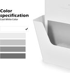 YOHOM No Drilling File Holder Wall Mails Magazines Organizer Adhesive Door Mount, Single Pocket, (White 1) (WHITE, 2 PCS)