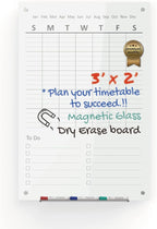 Audio-Visual Direct Magnetic Weekly Planner Dry-Erase Board for Wall - 24" x 36" - (to Do List, White)