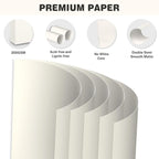 Cream Cardstock 8.5 X 11, 80 Sheets Card Stock, 75lb/ 200gsm Copy Paper, Cardstock Printer Paper for Art, Drawing, Invitations, DIY Cards, Watercolor, Craft, Construction, School & Office Supplies