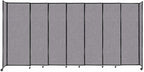 Versare Straightwall Sliding Portable Wall Partition | Freestanding Office Dividers | Locking Wheels | Temporary Room Separator | 15'6'' Wide x 7'6'' Tall Cloud Gray Fabric Panels