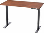 VIVO Electric 55 x 28 in Standing Desk, Memory Height Adjustment, 1B Series, Holds 220 lbs, One-Piece Dark Walnut Top, Black Frame, DESK-KIT-1B55D