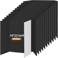 Henoyso 12 Pcs 14 x 22 Inch Black Trifold Poster Board Large Tri Fold Presentation White Display Board Foldable Paperboard for Science Fair School Business Project Exhibition