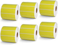 BETCKEY - 3" x 1" UPC Barcode & Address Labels Compatible with Zebra & Rollo Label Printer,Premium Adhesive & Perforated[Yellow, 6 Rolls, 8250 Labels]